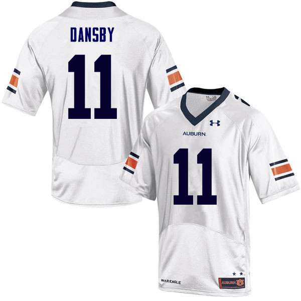 Auburn Tigers Men's Karlos Dansby #11 White Under Armour Stitched College NCAA Authentic Football Jersey KKS4174TF